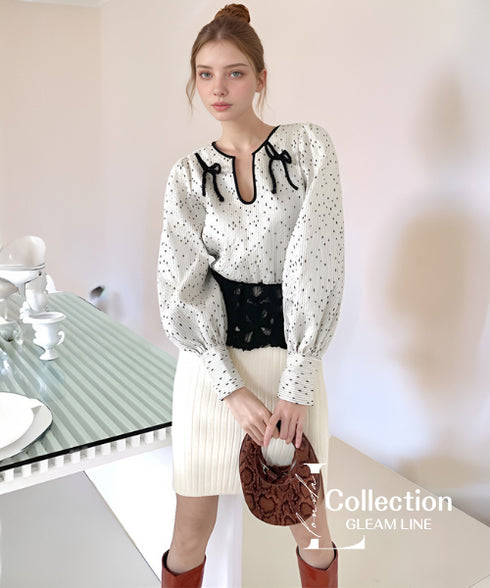 Contrast Peplum Top